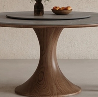 Ensemble table et chaises de salle à manger en bois massif de haute qualité, table ronde, taille et disposition pour la maison