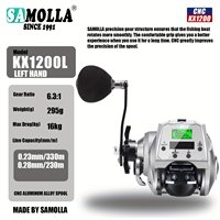 Carrete de Pesca Digital Inteligente SAMOLLA KX1200, Carrete de Pesca para Barco, Pantalla LCD Grande, Relación de Engranajes 6.3:1, para Ríos y Arroyos