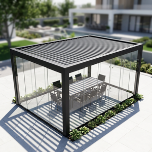 HENLIXO Pergola in Alluminio Verniciato a Polvere Retrattile <span class=keywords><strong>di</strong></span> Alta Qualità, Personalizzabile, Facile da Montare, Sistema Completo per Giardinaggio - Product Image 1