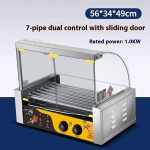 304 Stainless Steel Drum-type Electric <b>Heating</b> <b>Tube</b> Food Processing Countertop Sausage and Hot Dog Rolling Machine - Product Image 5