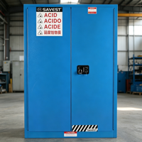 Armoire de stockage de produits chimiques dangereux en acier de style industriel moderne, armoire de sécurité ignifuge pour usage scolaire, inflammable, toxique