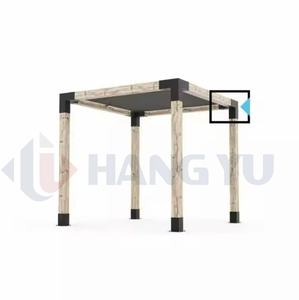Kit <span class=keywords><strong>de</strong></span> supports <span class=keywords><strong>de</strong></span> pergola en <span class=keywords><strong>bois</strong></span> surélevé 4x4 6x6 8x8 Extension d'épaule <span class=keywords><strong>de</strong></span> poteau en acier facilement assemblé moderne - Product Image 4