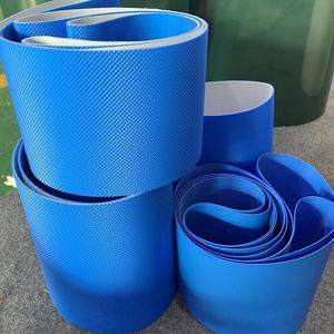 Bande transporteuse pour machine à nouilles, bande transporteuse pour machine à pâtisserie, bande transporteuse en PU bleu à motif <span class=keywords><strong>diamant</strong></span> - Product Image 2