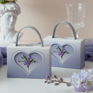 Boîte à bonbons de mariage de luxe en forme de cœur-Emballage cadeau portable pour la Saint-Valentin pour cosmétiques, cadeaux de fête et décoration de table d'anniversaire - Product Image 6