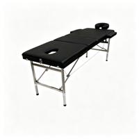 Lit de salon de beauté à 3 sections avec appui-tête réglable et parties réglables pour la tête ou les jambes, lit de traitement à hauteur réglable