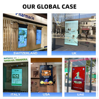 Pantalla Publicitaria para Tienda de 55 Pulgadas, Metálica, Doble Cara, Vertical, de Techo, Personalizable