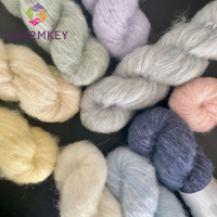 50g Hilo de Lujo de Mezcla de Lana de Alpaca y Seda Cepillado Ultra Suave, Amigable con la Piel y Ecológico para Tejer a Mano Bufandas, Gorros y Suéteres
