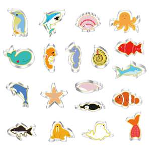 Hot-vente Acier Inoxydable Océan-thème Coquillage Étoile De Mer Moule Gâteau Outils De Cuisson <span class=keywords><strong>Emporte</strong></span>-pièce pour Anniversaire Babyshower Gâteau Décor - Product Image 6