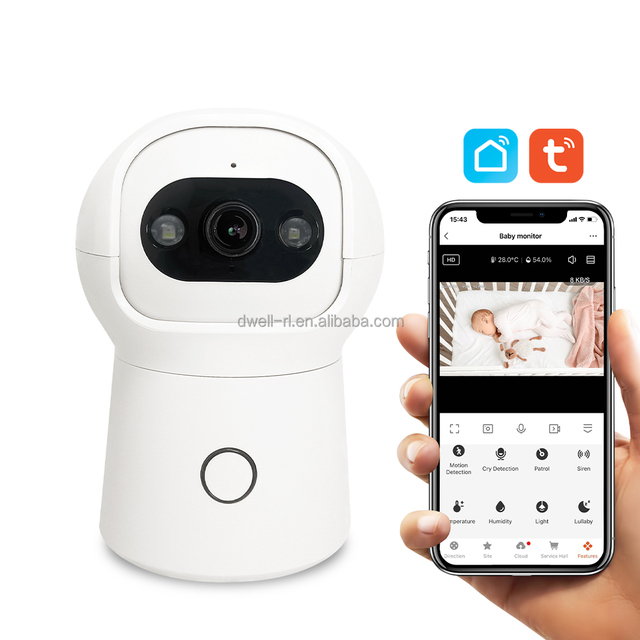 Upgraded AI Smart Wifi Baby Monitor with App 1080p FHD Camera Free App Baby Crying/Motion Detection Humidity and Temp Sensor