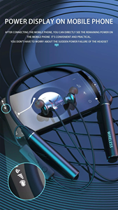 Cuffia 530 BT5.1 80 <span class=keywords><strong>ore</strong></span> di riproduzione di musica sportiva Stereo auricolare senza fili con microfono TF Card Cinturino magnetico auricolare - Product Image 6