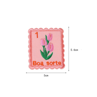 Patchs brodés auto-adhésifs à motifs floraux variés (Rose, Tulipe, Lys), appliques thermocollantes pour vêtements d'enfants, vente en gros