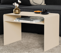 Table basse en acier allié de style euro-américain moderne, petite table d'appoint noire pour canapé, salon, du fabricant d'origine