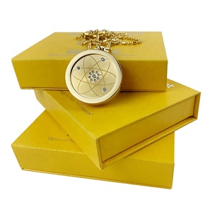 CAMAZ kalung liontin matahari emas Logo kustom perhiasan bagus liontin energi kuantum dengan berlian - Product Image 3