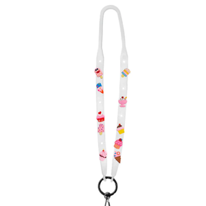 Customizable DIY Bag Accessories Custom Eco-Friendly Cute Cartoon Silicone Strap Lanyard with Charms Durable and Stylish Gift