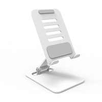 Supports de téléphone portable et de tablette en alliage d'aluminium métallique miniatures, pliables, réglables, rotatifs à 360 degrés, portables