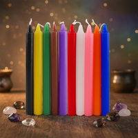 Fabricant de bougies, bougies en bâton colorées, prix bas, bougie en cire de paraffine, bougie de prière pour l'église