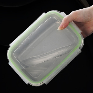 Contenedor de Almacenamiento de Alimentos de Acero Inoxidable 304, Rectangular, con Tapa Hermética, Apto para Viajes y Refrigerador - Product Image 2