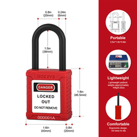 BOZZYS Loto Locks Cadenas de sécurité avec manille de 38mm pour verrouiller l'étiquette Empêcher les opérations accidentelles