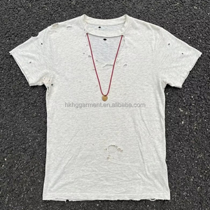 T-shirt ample en coton vieilli effet délavé vintage pour homme - Product Image 1