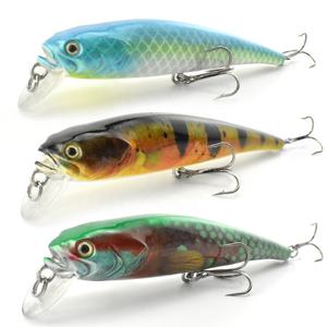 Nouveau <span class=keywords><strong>film</strong></span> réfléchissant intégré corps clair leurre vairon usine en gros corps en plastique dur appât vairon leurres pêche - Product Image 4