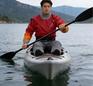 Combinaison étanche à fermeture éclair sur la poitrine pour kayak, 100 % imperméable, combinaison de course pour aventures, chasse, pêche à la mouche, fermeture éclair DS-01, combinaison étanche à fermeture éclair sur la poitrine K - Product Image 1