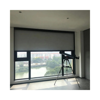 Stores enrouleurs d'extérieur en PVC transparent imperméable avec fermeture éclair enroulable, installation intégrée de rail à glissière électrique rétractable pour patio