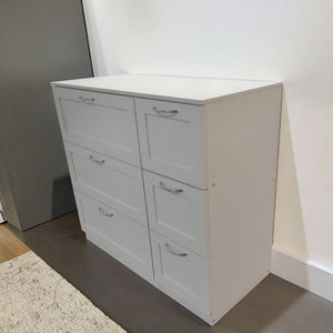 <span class=keywords><strong>Commode</strong></span> blanche à <span class=keywords><strong>6</strong></span> <span class=keywords><strong>tiroirs</strong></span> <span class=keywords><strong>commode</strong></span> moderne avec <span class=keywords><strong>tiroirs</strong></span> profonds <span class=keywords><strong>commode</strong></span> double en bois pour ranger les vêtements pour le salon chambre à coucher - Product Image 1