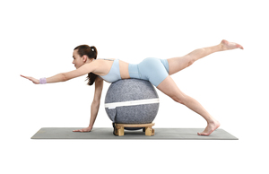 Chooyone Logo personalizzato palla Fitness con copertura in tessuto per Pilates Yoga equilibrio esercizio vari scopi Fitness attrezzature - Product Image 2
