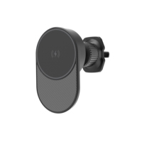 Support de téléphone magnétique rotatif à 360° pour voiture avec chargeur sans fil rapide 15W et câble Type-C rétractable pour grille d'aération - Vente en gros