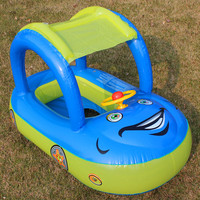 Anneau gonflable de natation de bébé d'ombre de voiture de bateau gonflable de siège de flotteur de piscine de bébé