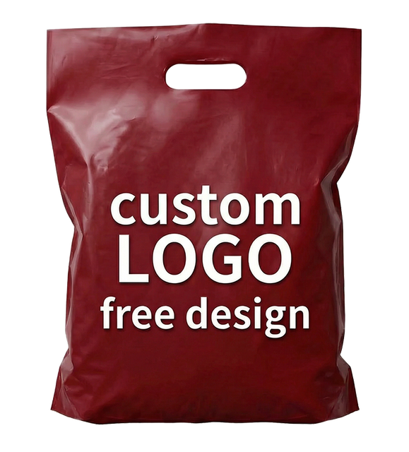 Gift Packaging Die Cut Handle Plastic Shopping Bags for Supermarket Use Waterproof Customizable Size & Color LDPE Material