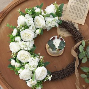 Artificial Silk Peony Bouquet Fake Peonies Flowers Floral Arrangement Wedding Party <b>Decoration</b> <b>Table</b> Centerpiece - Product Image 5