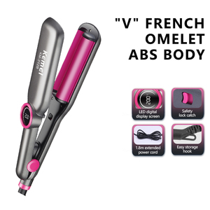 Rizador <span class=keywords><strong>de</strong></span> Pelo Profesional KEMEI Km-3128 con Revestimiento Cerámico PTC <span class=keywords><strong>de</strong></span> Calentamiento Rápido, 6 Temperaturas <span class=keywords><strong>Diferentes</strong></span>, Plancha <span class=keywords><strong>de</strong></span> Pelo <span class=keywords><strong>para</strong></span> Salón, Aparato <span class=keywords><strong>de</strong></span> Peluquería <span class=keywords><strong>para</strong></span> Uso Personal - Product Image 4