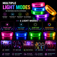 Bracelet en silicone LED personnalisé, bracelet lumineux clignotant pour les événements festifs