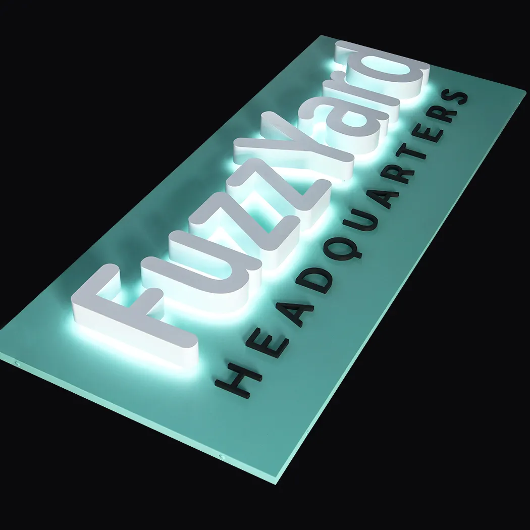 Cartello personalizzato 3D logo retroilluminato canale lettera segni illuminati LED segno della lettera con il tabellone