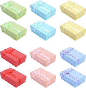 Rectangle Jewelry <b>Boxes</b> B Grade Quality Friendly Design Paper <b>Packing</b> Gift <b>Boxes</b> with Ribbon for Earrings Ring Necklace Pendant - Product Image 1
