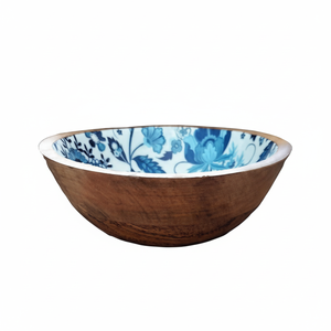 Bol en bois polyvalent avec finition intérieure artistique Idéal pour une utilisation quotidienne Décoration de salle à manger ou cadeaux - Product Image 1