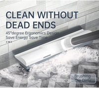 Balai magique multifonctionnel durable à long manche en PP Balai d'essuie-glace Épilateur et grattoir à poussière Brosse de nettoyage domestique