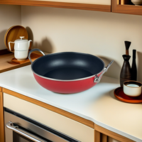 Wajan Enamel Dasar Rata 29cm, Lapisan Anti Lengket Tahan Lama, Mudah Dibersihkan, Untuk Restoran, Dijual