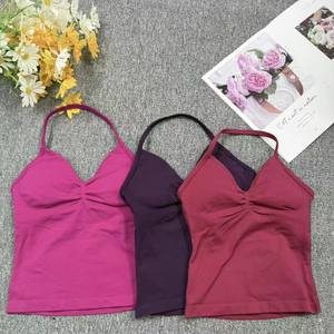 Chaleco deportivo de cuello largo para mujer Sujetador de yoga transpirable con diseño sin espalda de eslinga - Product Image 1