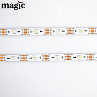 Bande LED adressable 5050 magique 30 LED/M 30 Pixel/M DC12V RGBW avec point de rupture de pixel continu, IC SPI intelligent LC8808, données de sauvegarde Ra90