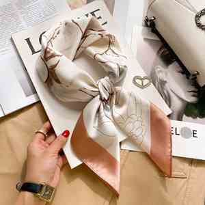 70 Nuevas Pañuelos Pequeños Cuadrados de Seda Artificial con Estampado Retro Francés, Adorno Versátil, Diadema Profesional, Pañuelo para el Cabello - Product Image 6