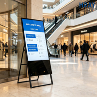 HRAY 43 Inch Floor Tft Lcd Signage Fhd 2K Tempered Glass for Retail Marketing Display Oem Odm Custom Service