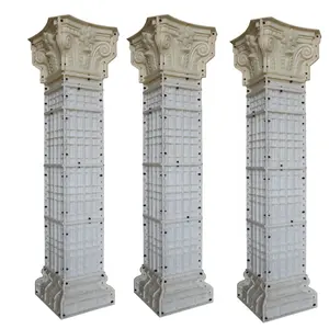Roma tarzı kare tasarım ev beton sütunlar ev dekor için enjeksiyon kalıbı dekoratif plastik kalıp