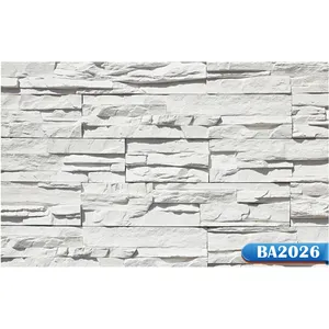 בריח GB-BA2026 סין סיטונאי תרבות לבנה לוחות אבן דמוי קיר דקורטיביים לחוץ