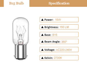 <span class=keywords><strong>Ampoule</strong></span> E14 T22 blanc chaud 2700K pour four à micro-ondes, lampe E14 pour réfrigérateur, <span class=keywords><strong>ampoule</strong></span> pour appareils électroménagers, petite <span class=keywords><strong>ampoule</strong></span> transparente, ampoules pour congélateurs - Product Image 3