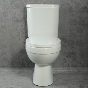 Inodoro de Dos Piezas Moderno de Cerámica con Montaje en el Suelo y Botón de Doble Descarga Superior para Baño Doméstico - Product Image 2