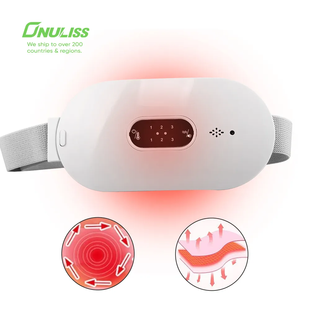 Wholesale Portable Period Pain Belt Lady Heating Warm Palace Belt Massager Electric Menstrual Heating Pad For Menstrual Cramps