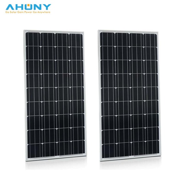 Glass Rigid Solar Panels 200w High Efficiency Monocrystalline Photovoltaic Modules for Marine Solar System Solar Boat Deck Roof