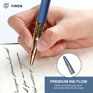 YIREN Personalisiertes Logo Neues Metall-Hohldesign Elegantes Geschenkset Kleiner Federstift für Geschäftsgeschenke und Werbung - Product Image 4